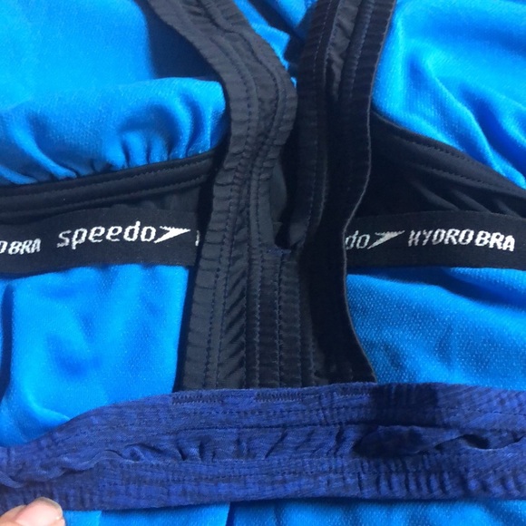 Speedo Women’s One Piece Swimsuit High Cut Sporty Stripe Hydrobra Built in bra - Picture 6 of 8